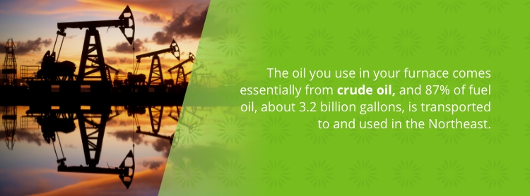 The oil you use in furnace come sfrom crude oil