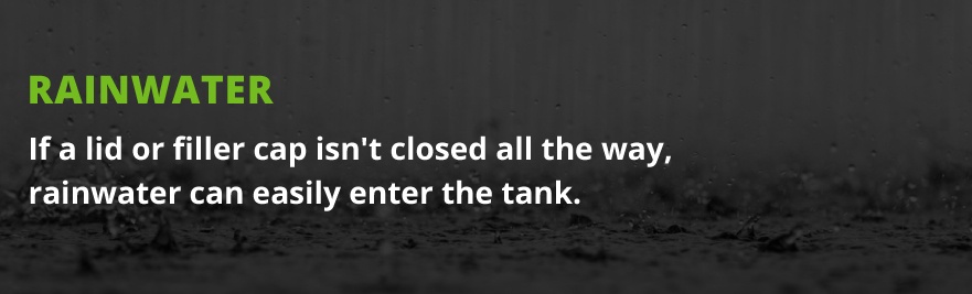 rainwater in tank